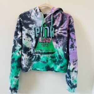 Pink Floyd cropped tie dye hoodie size XL